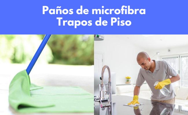 trapos de piso y paños de microfibra, Trapos de piso y paños de microfibra para limpieza